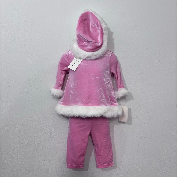 Baby Bonnie Jean Glittery Christmas 2 pc suit w/ Hat size 3/6 months New - Picture 1 of 5